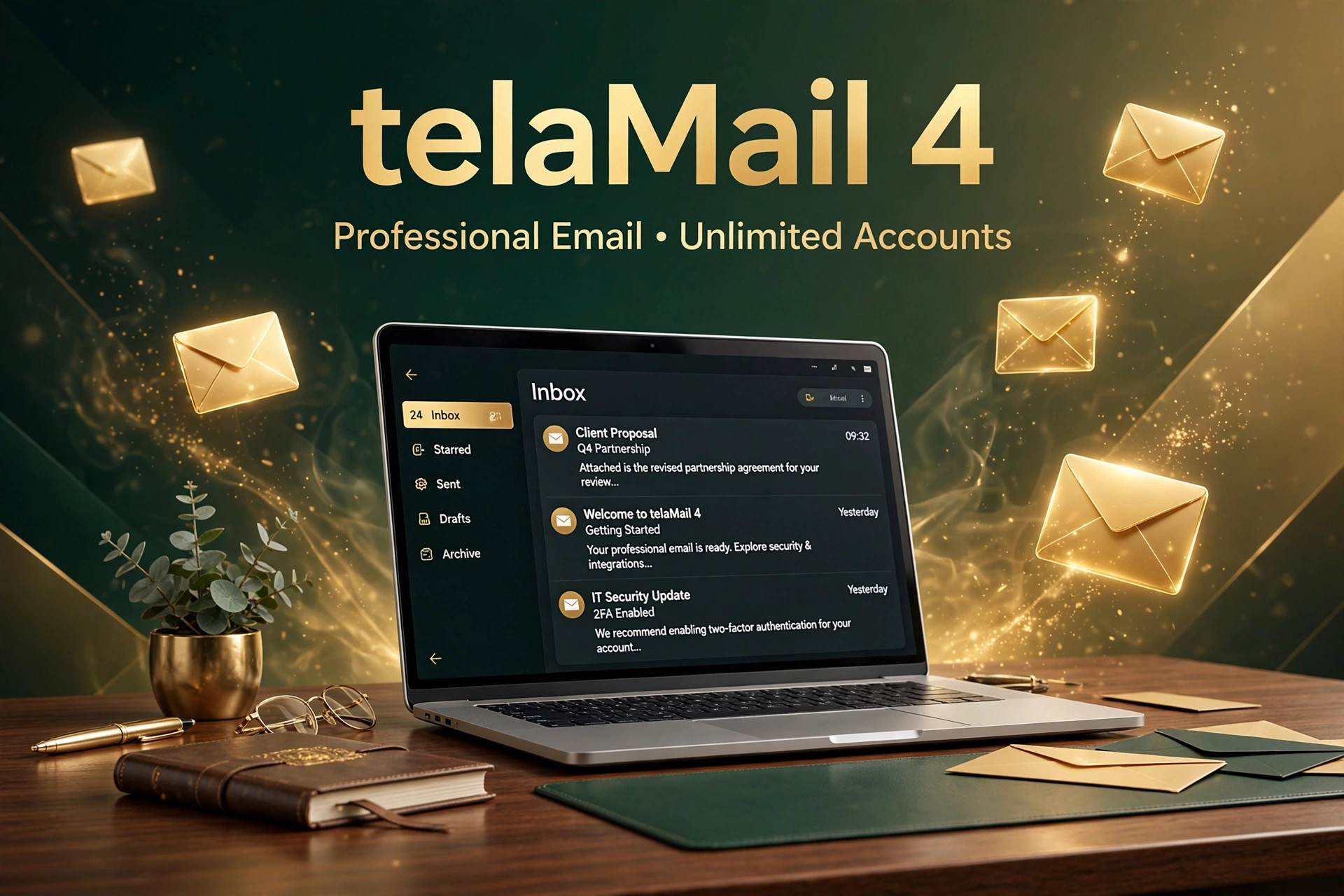 telaMail 4 — Professional Business Email (Monthly)
